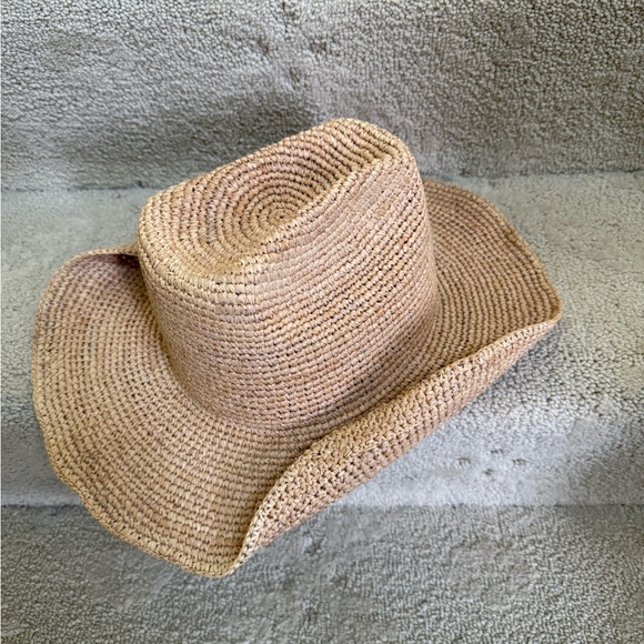 Stylish Tan Woven Cowboy Hat - Picture 2 of 4